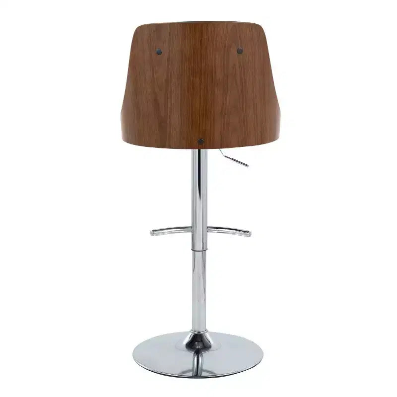 Lot de 2 tabourets de bar réglables en hauteur, pivotants, en similicuir, avec repose-pieds