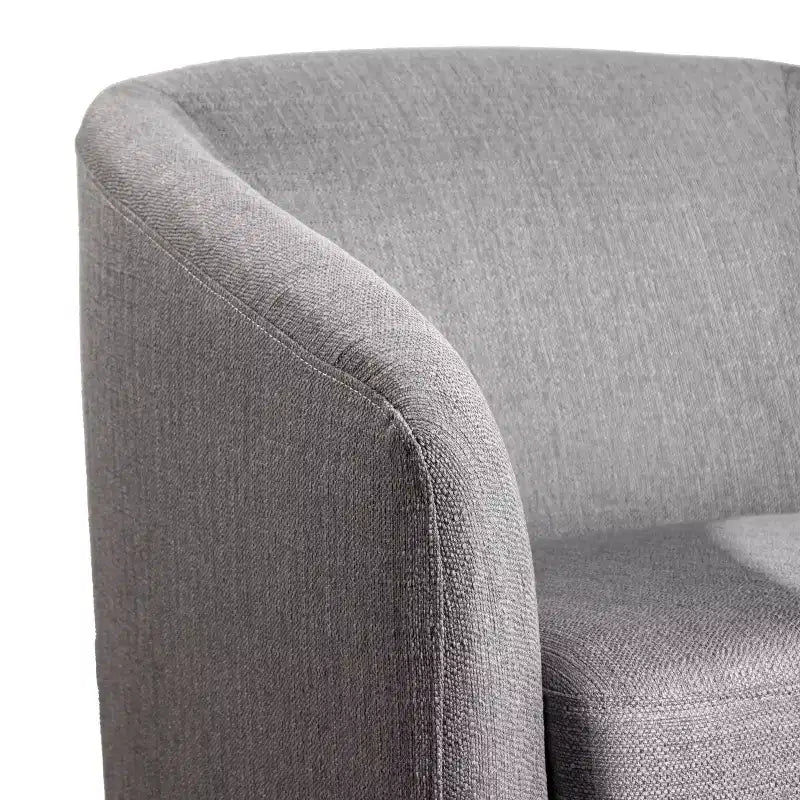 Fauteuil d'appoint rembourré de style club avec base pivotante à 360° recouverte de vinyle et accoudoirs inclinés