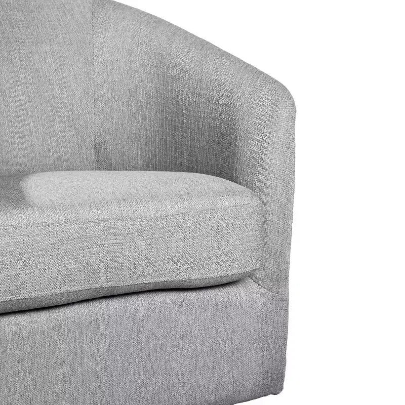 Fauteuil d'appoint rembourré de style club avec base pivotante à 360° recouverte de vinyle et accoudoirs inclinés