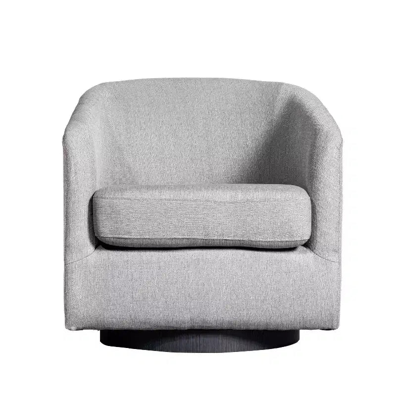 Fauteuil d'appoint rembourré de style club avec base pivotante à 360° recouverte de vinyle et accoudoirs inclinés