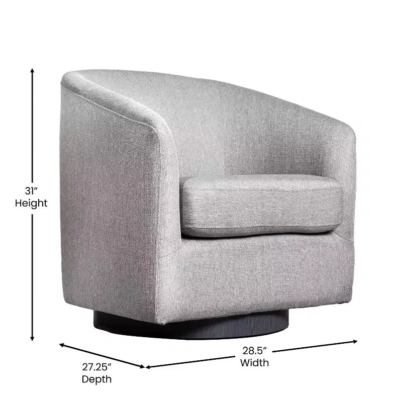 Fauteuil d'appoint rembourré de style club avec base pivotante à 360° recouverte de vinyle et accoudoirs inclinés