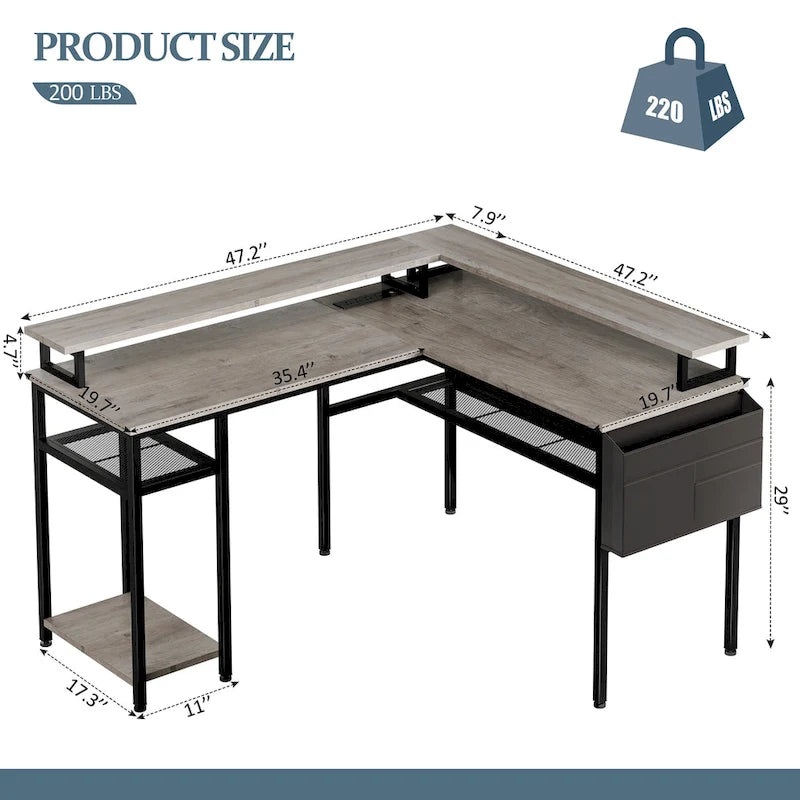 Futzca Bureau d'angle pour la maison