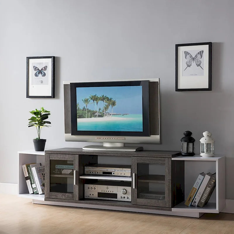 Meuble TV console multifonctionnel Rasa Contemporary de 72 po de Furniture of America