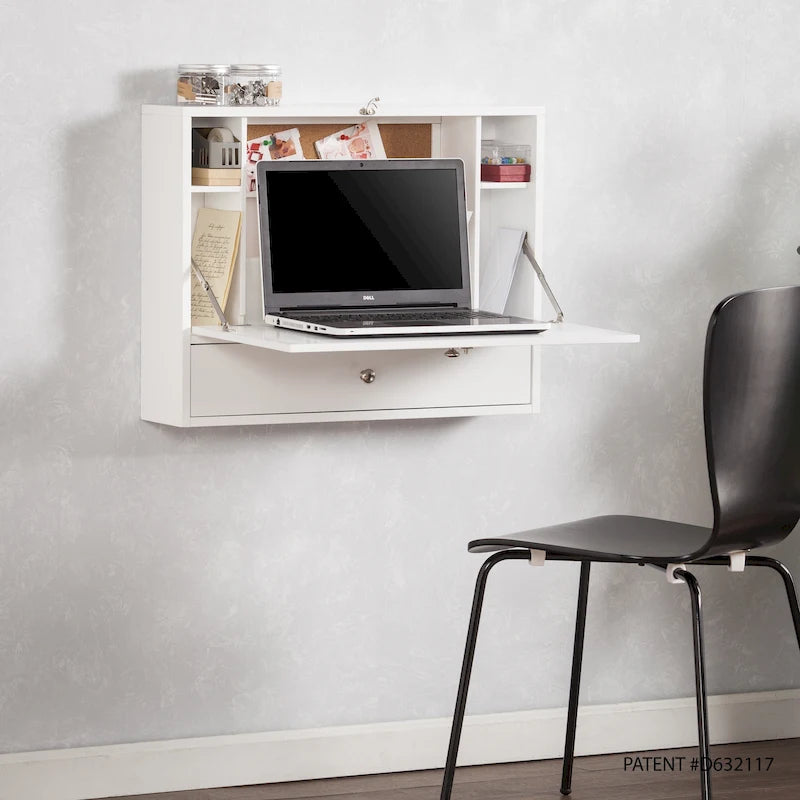 Bureau pliable mural pour ordinateur portable SEI Furniture