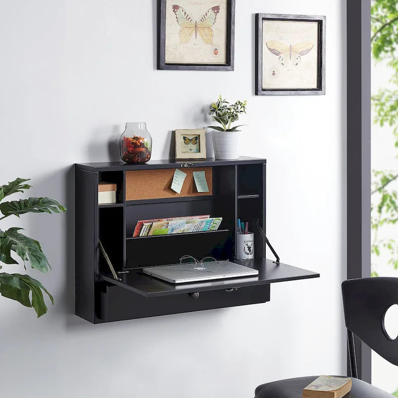 Bureau pliable mural pour ordinateur portable SEI Furniture