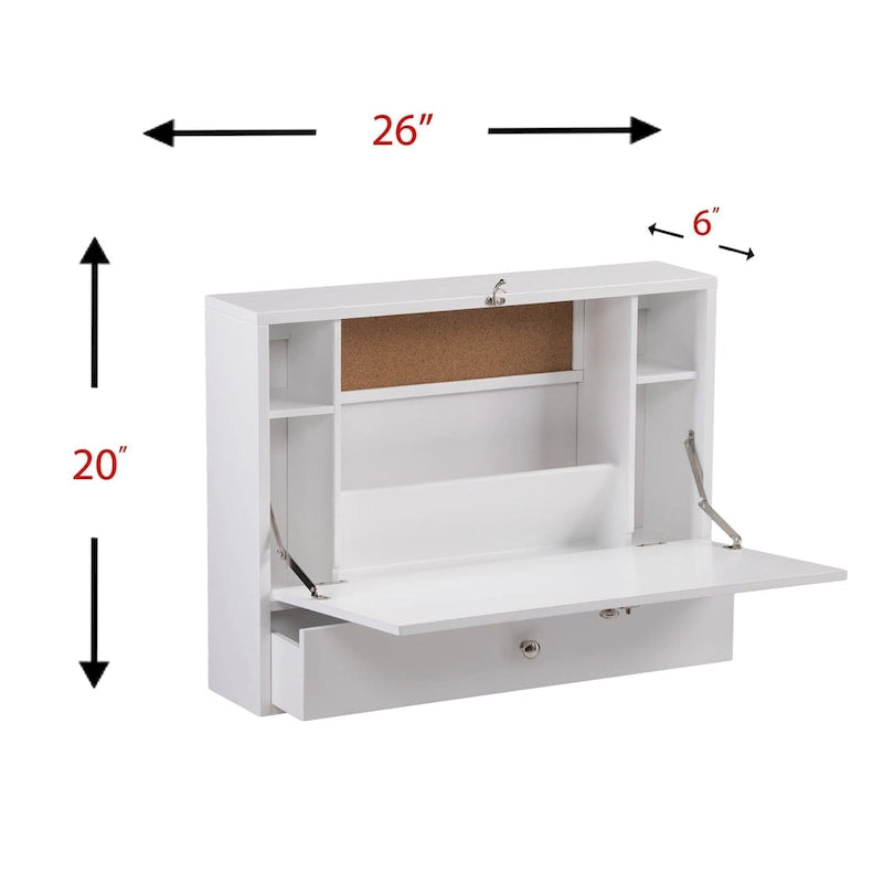 Bureau pliable mural pour ordinateur portable SEI Furniture