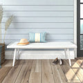 Banc d'entrée double en bois Plank and Beam Mid Century - 56,3 L x 16,5 l x 17,5 H