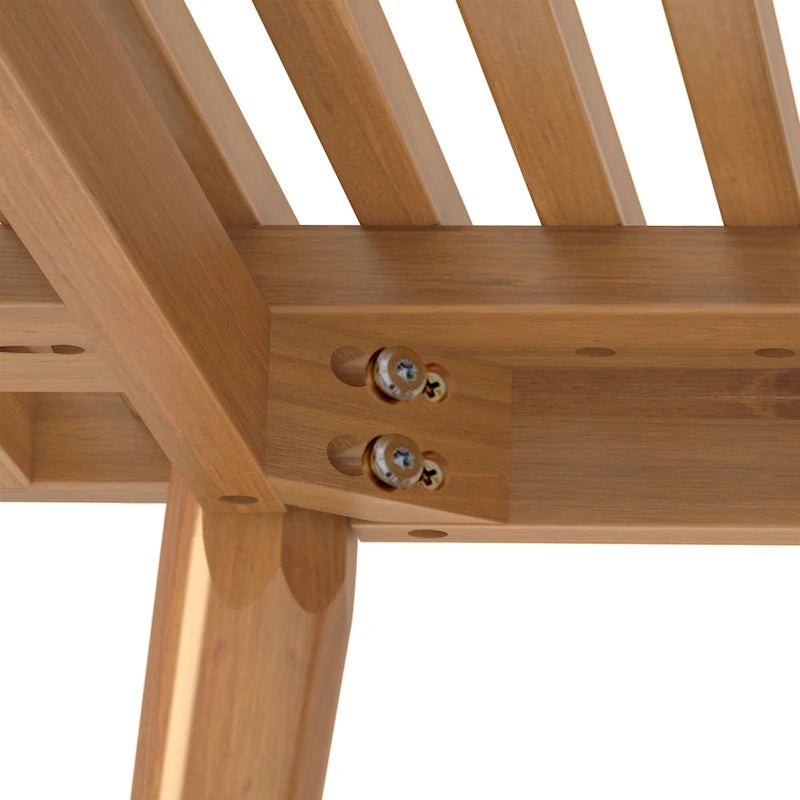 Banc d'entrée double en bois Plank and Beam Mid Century - 56,3 L x 16,5 l x 17,5 H