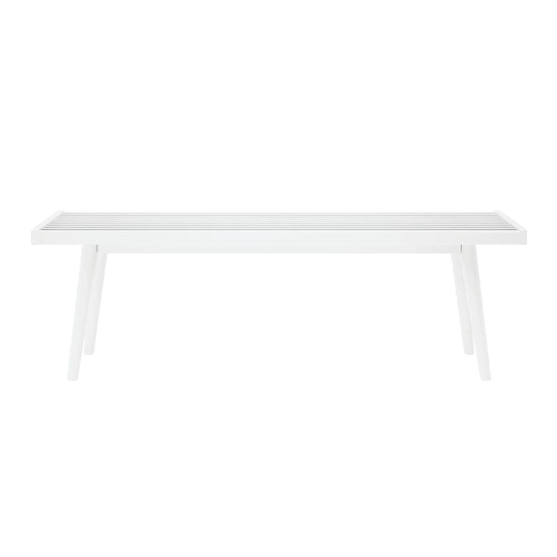 Banc d'entrée double en bois Plank and Beam Mid Century - 56,3 L x 16,5 l x 17,5 H