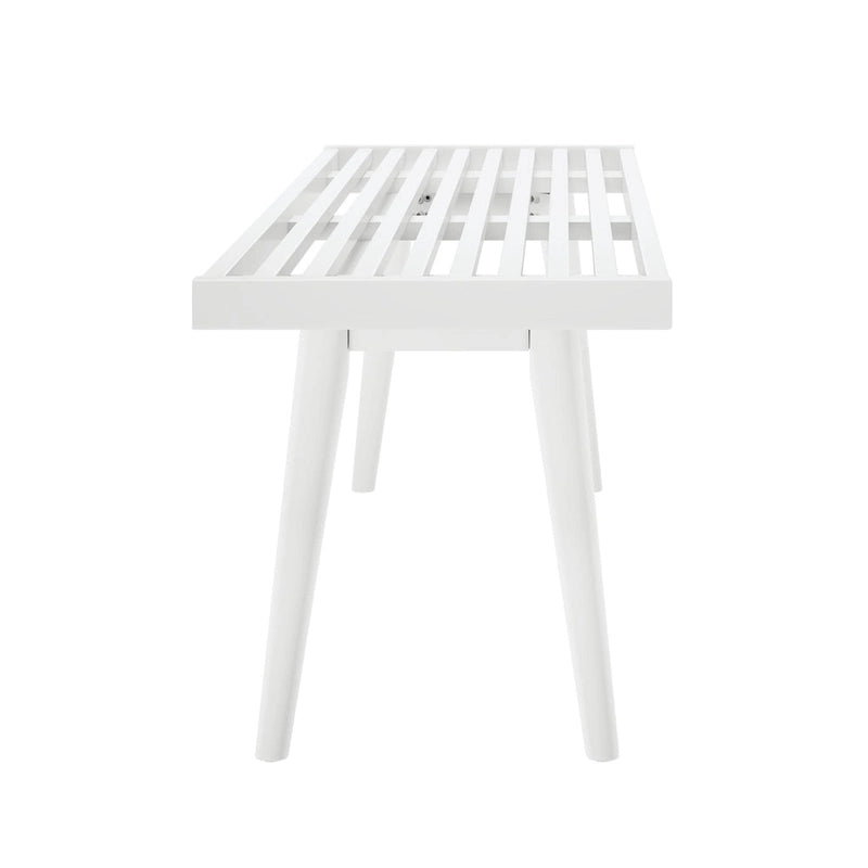 Banc d'entrée double en bois Plank and Beam Mid Century - 56,3 L x 16,5 l x 17,5 H