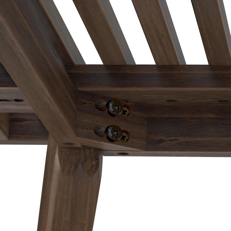 Banc d'entrée double en bois Plank and Beam Mid Century - 56,3 L x 16,5 l x 17,5 H