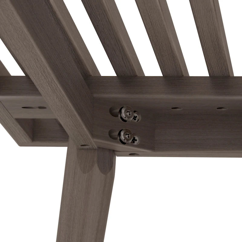 Banc d'entrée double en bois Plank and Beam Mid Century - 56,3 L x 16,5 l x 17,5 H
