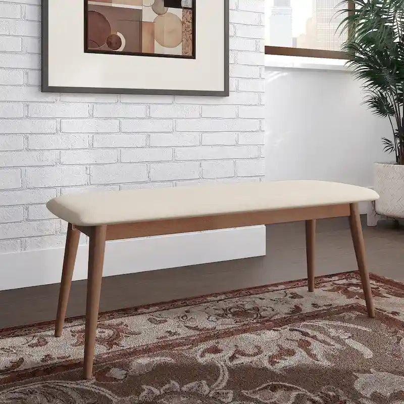 Banc de salle à manger capitonné conique Ribe Mid-Century Modern