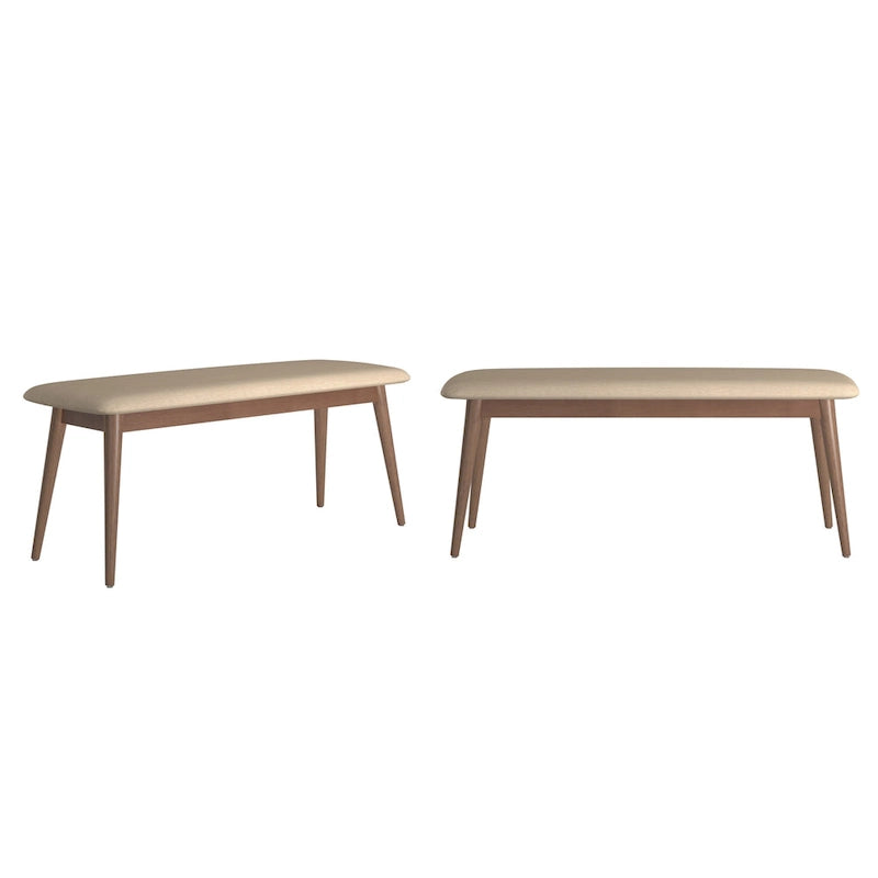 Banc de salle à manger capitonné conique Ribe Mid-Century Modern
