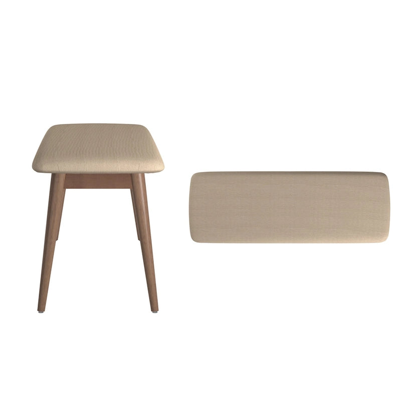 Banc de salle à manger capitonné conique Ribe Mid-Century Modern