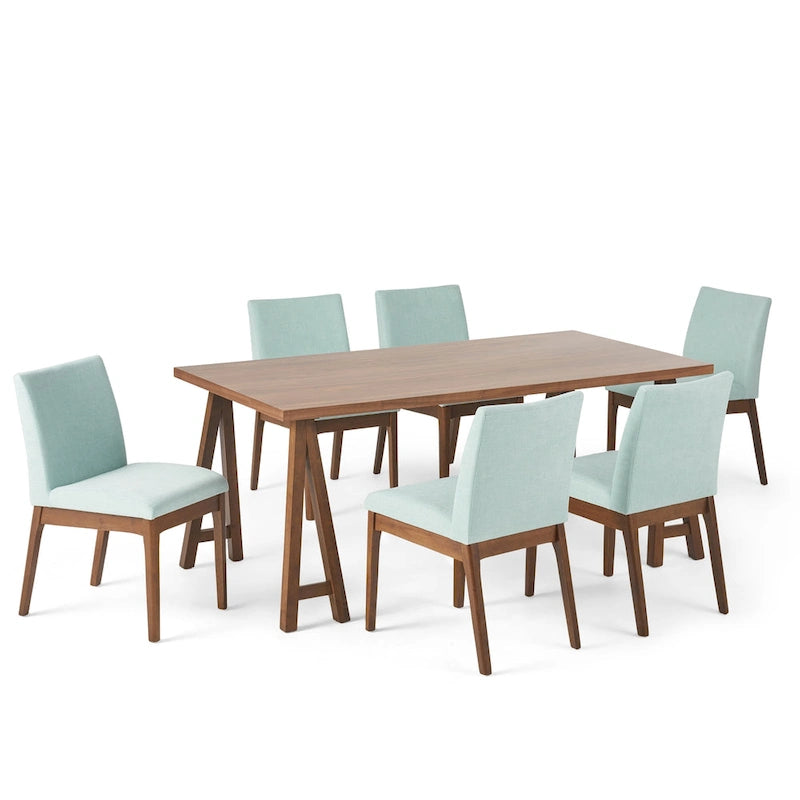 Ensemble de salle à manger 7 pièces Kwame Mid-Century Modern par Christopher Knight Home
