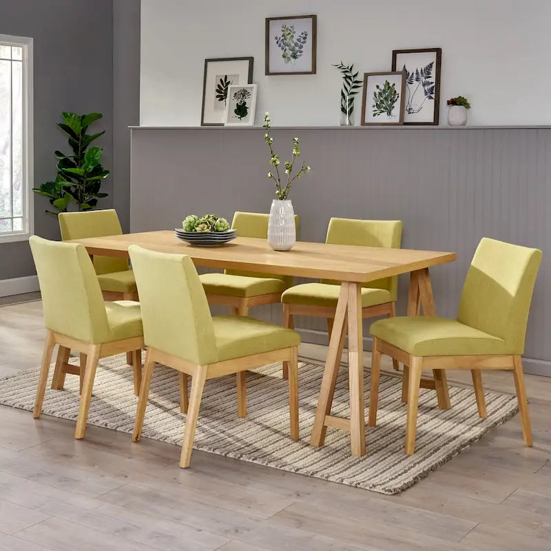Ensemble de salle à manger 7 pièces Kwame Mid-Century Modern par Christopher Knight Home