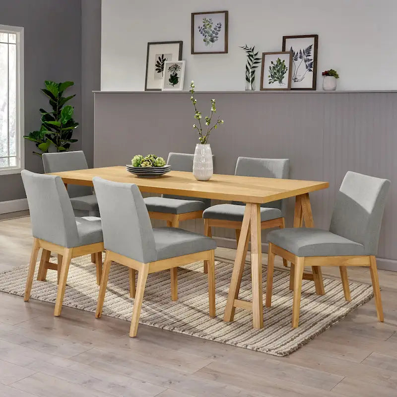 Ensemble de salle à manger 7 pièces Kwame Mid-Century Modern par Christopher Knight Home