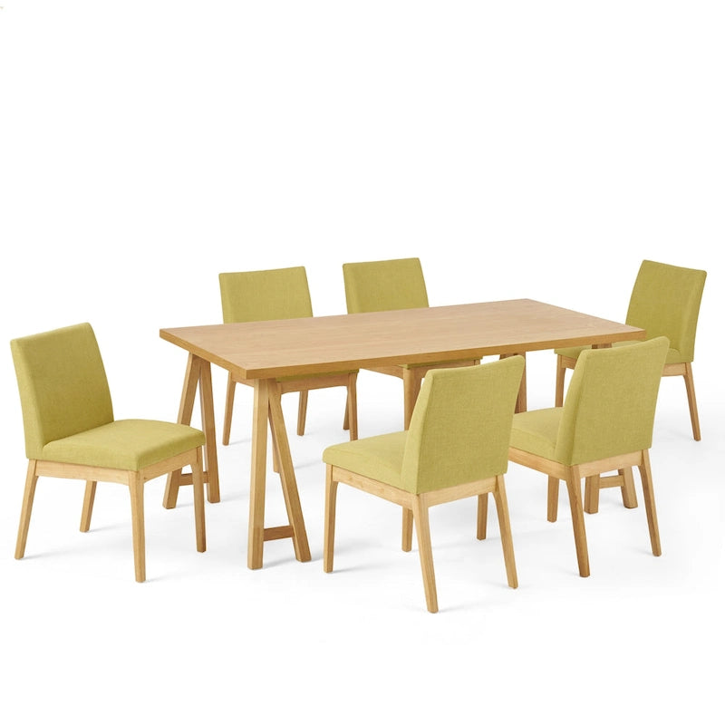 Ensemble de salle à manger 7 pièces Kwame Mid-Century Modern par Christopher Knight Home