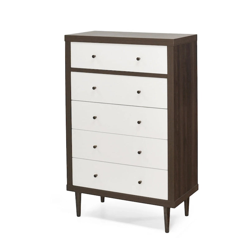 Commode à 5 tiroirs Nystrom Mid-Century Modern de Christopher Knight Home