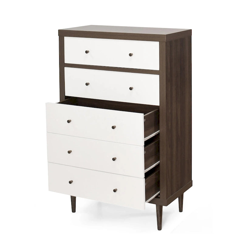 Commode à 5 tiroirs Nystrom Mid-Century Modern de Christopher Knight Home