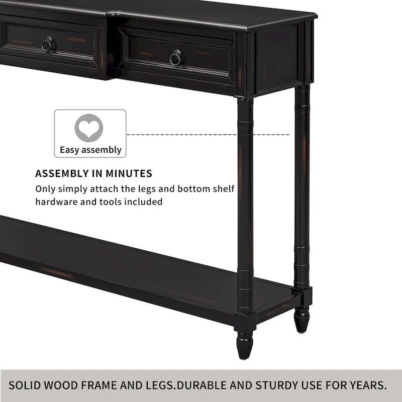 Console avec 3 tiroirs pour entrée - 13,00 x 52,00 x 34,30