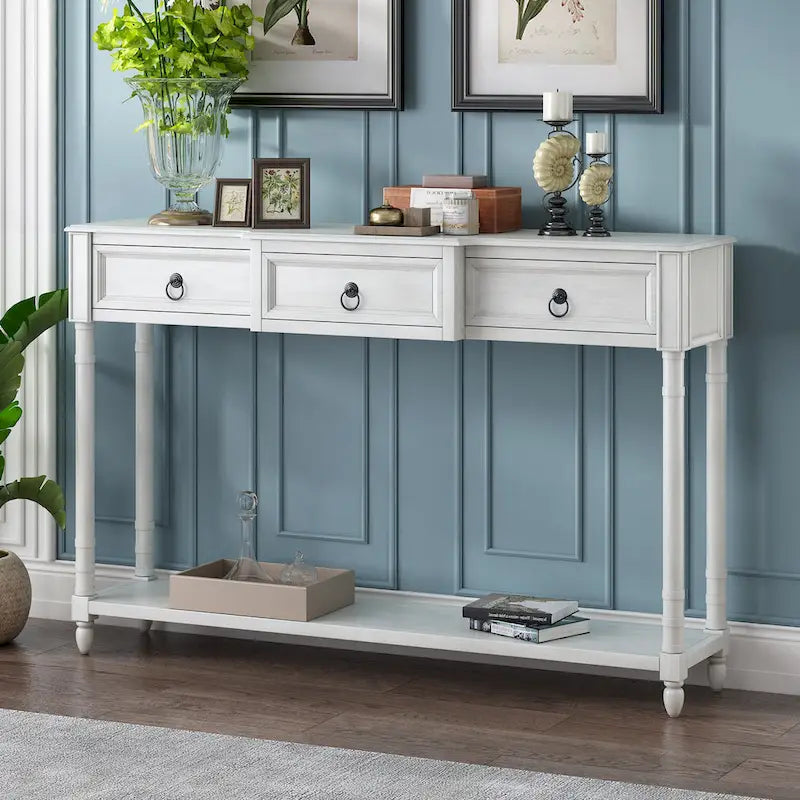 Console avec 3 tiroirs pour entrée - 13,00 x 52,00 x 34,30