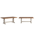 Table de salle à manger Ronda en bois massif rectangulaire bicolore