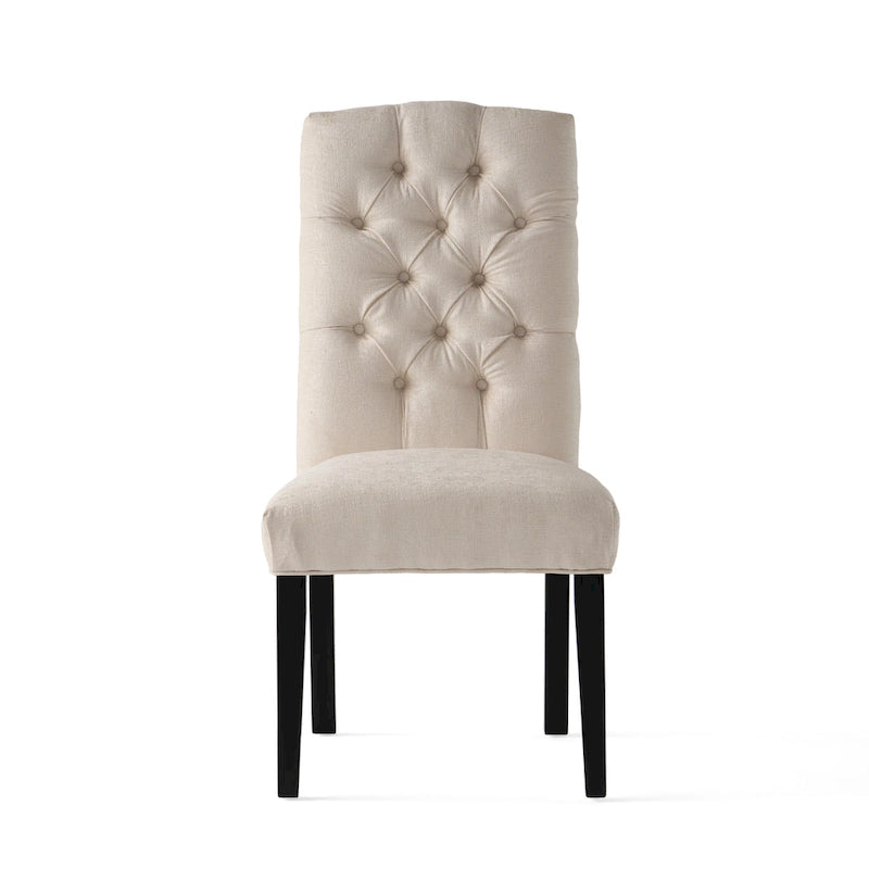 Chaises de salle à manger capitonnées en tissu Crown (lot de 2) par Christopher Knight Home