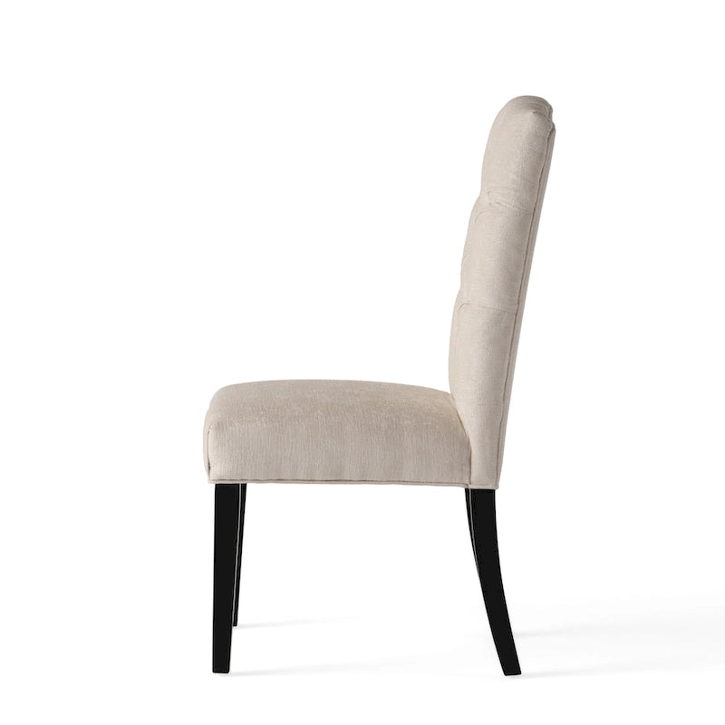 Chaises de salle à manger capitonnées en tissu Crown (lot de 2) par Christopher Knight Home