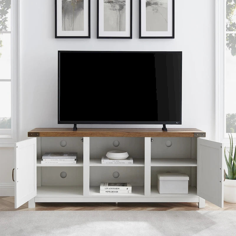 Meuble TV avec porte de grange Middlebrook Firebranch 58 pouces