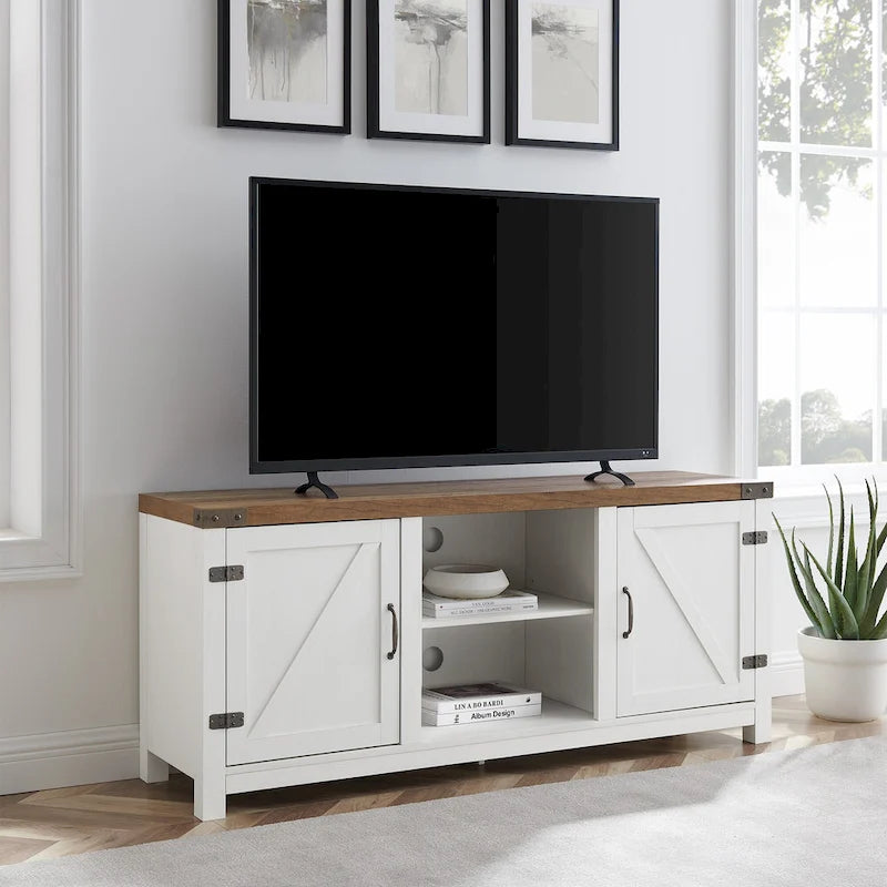 Meuble TV avec porte de grange Middlebrook Firebranch 58 pouces