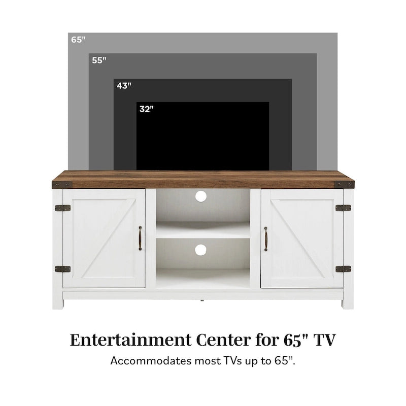 Meuble TV avec porte de grange Middlebrook Firebranch 58 pouces