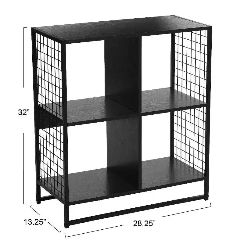 Bibliothèque à 4 étagères en fer "Trellis" de 71,5 cm
