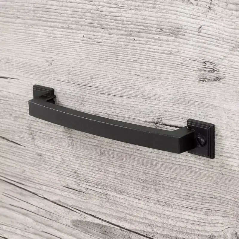 Meuble TV moderne urbain avec 2 tiroirs pour téléviseurs jusqu'à 75", pieds en métal