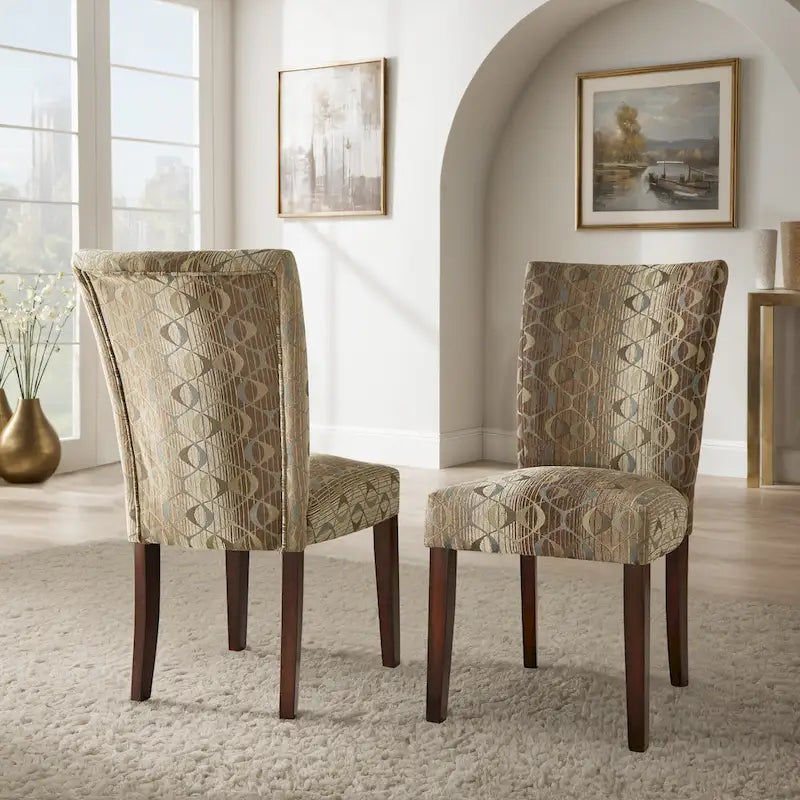 Chaises de salle à manger Dinant Print Parsons (Lot de 2)