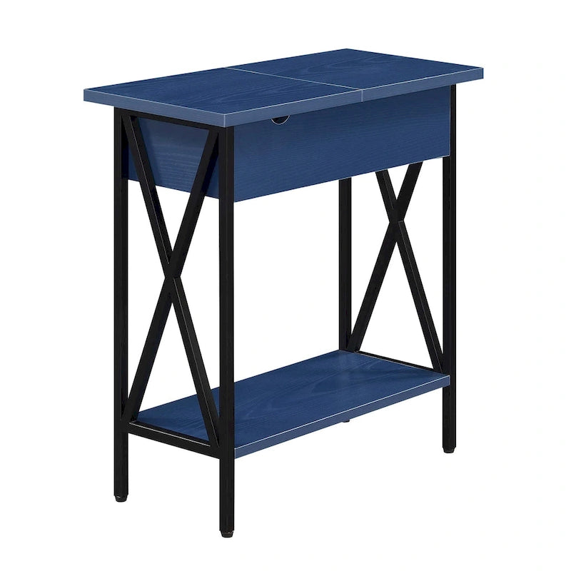 Table d'appoint Tucson de Convenience Concepts avec plateau relevable, station de charge et étagère
