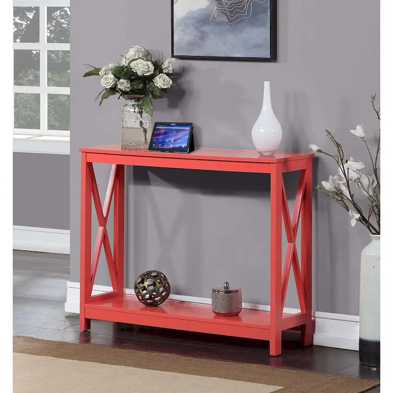 Console de salon avec étagère Oxford de Convenience Concepts