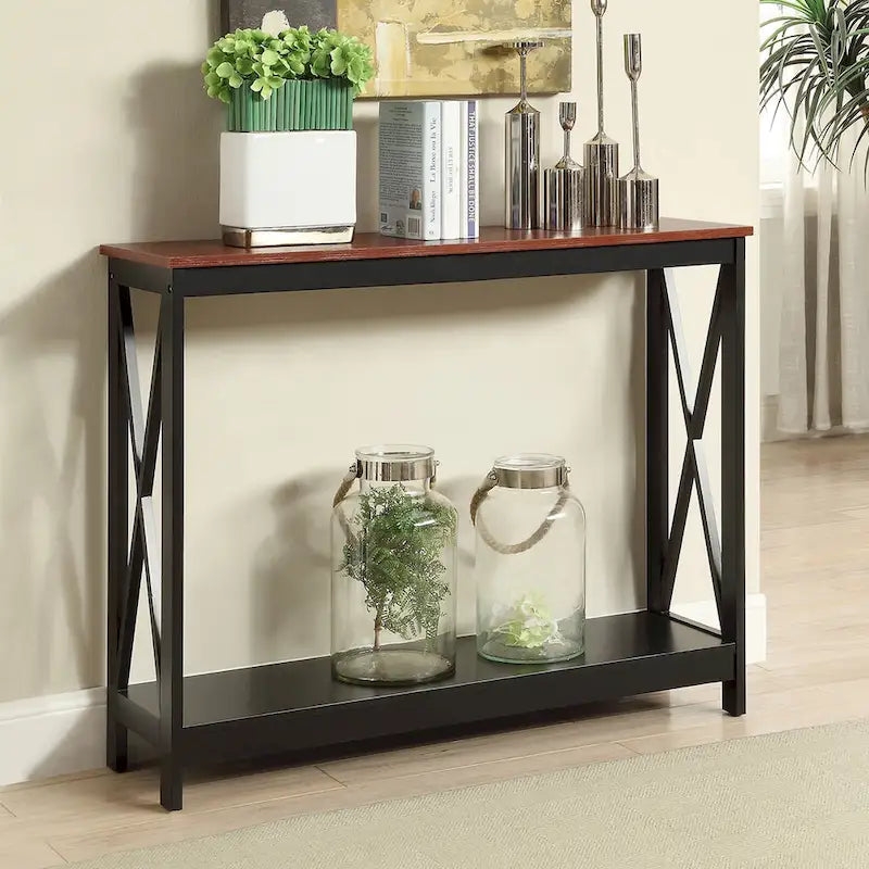 Console de salon avec étagère Oxford de Convenience Concepts
