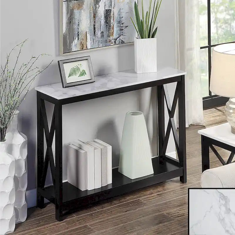 Console de salon avec étagère Oxford de Convenience Concepts
