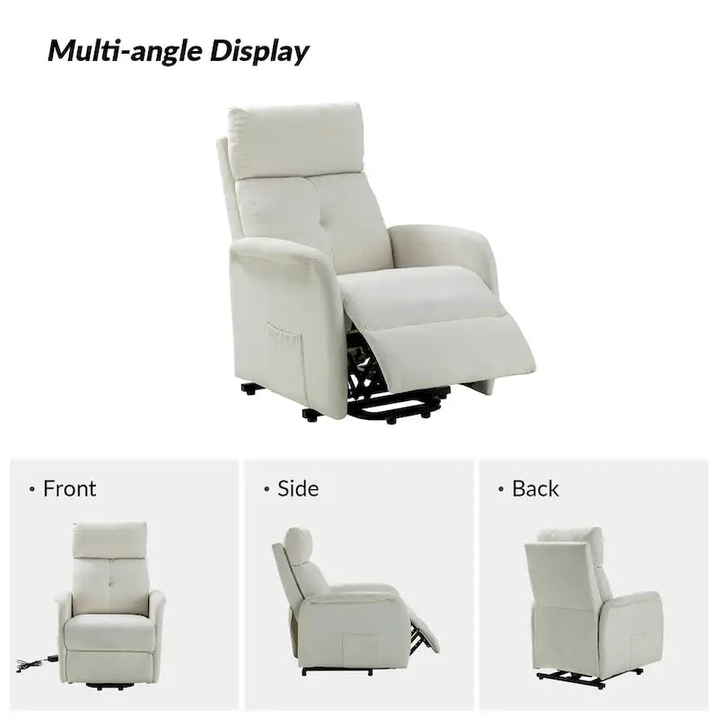Fauteuil inclinable Elisa Power avec assistance à distance, ensemble de 2, avec base en métal