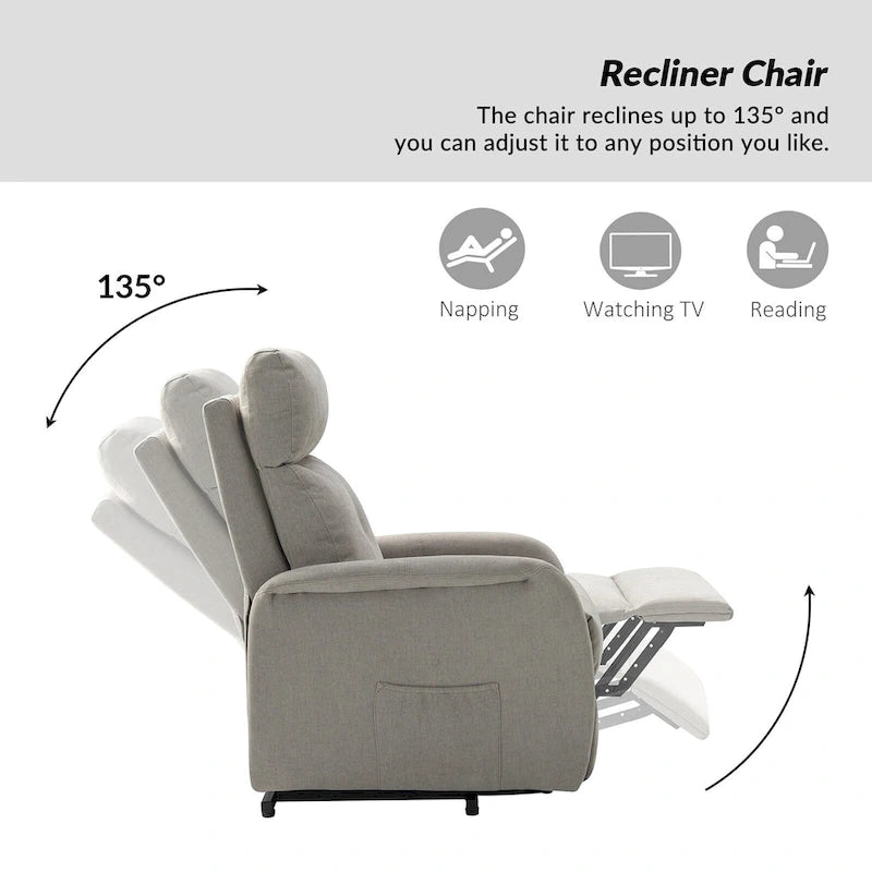 Fauteuil inclinable Elisa Power avec assistance à distance, ensemble de 2, avec base en métal