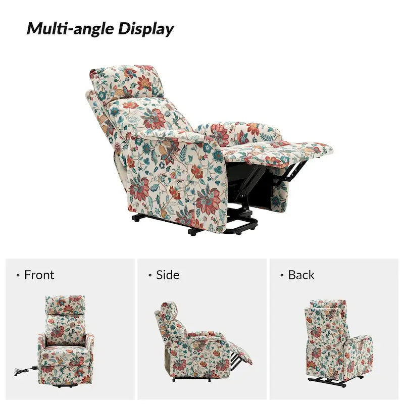 Fauteuil inclinable Elisa Power avec assistance à distance, ensemble de 2, avec base en métal