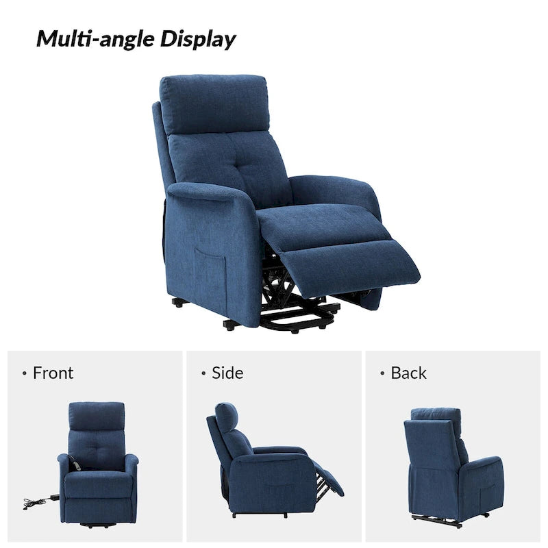 Fauteuil inclinable Elisa Power avec assistance à distance, ensemble de 2, avec base en métal
