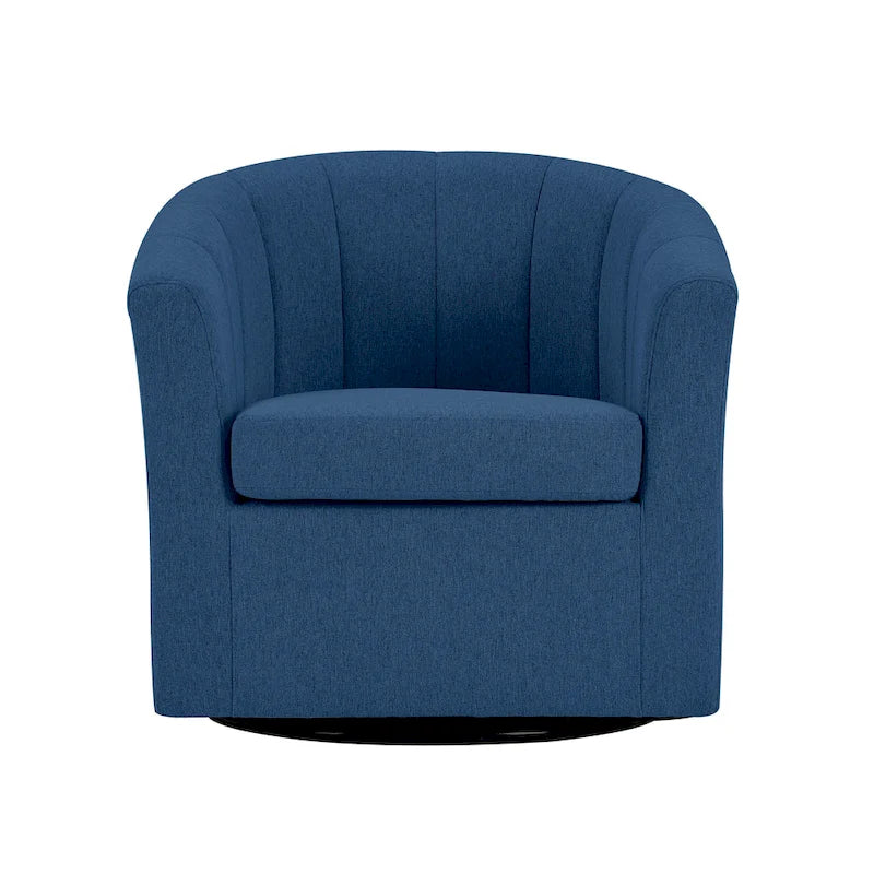 Porthos Home Matilde Fauteuil d'appoint pivotant en tissu avec coussin de siège amovible