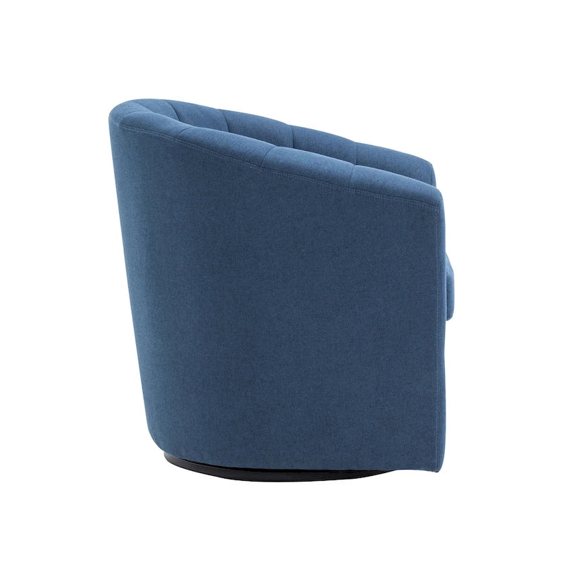 Porthos Home Matilde Fauteuil d'appoint pivotant en tissu avec coussin de siège amovible