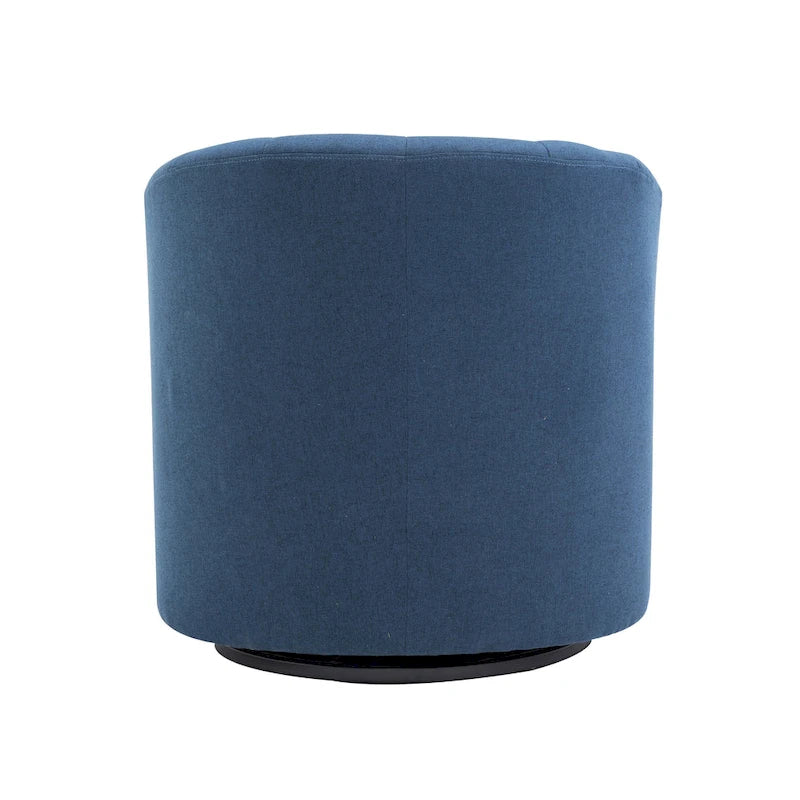 Porthos Home Matilde Fauteuil d'appoint pivotant en tissu avec coussin de siège amovible