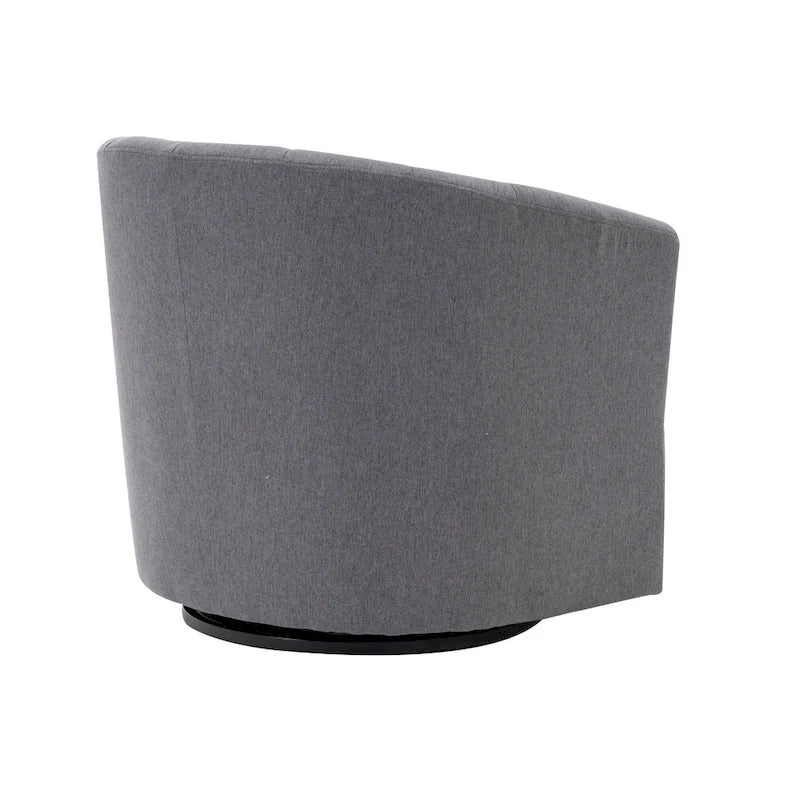 Porthos Home Matilde Fauteuil d'appoint pivotant en tissu avec coussin de siège amovible