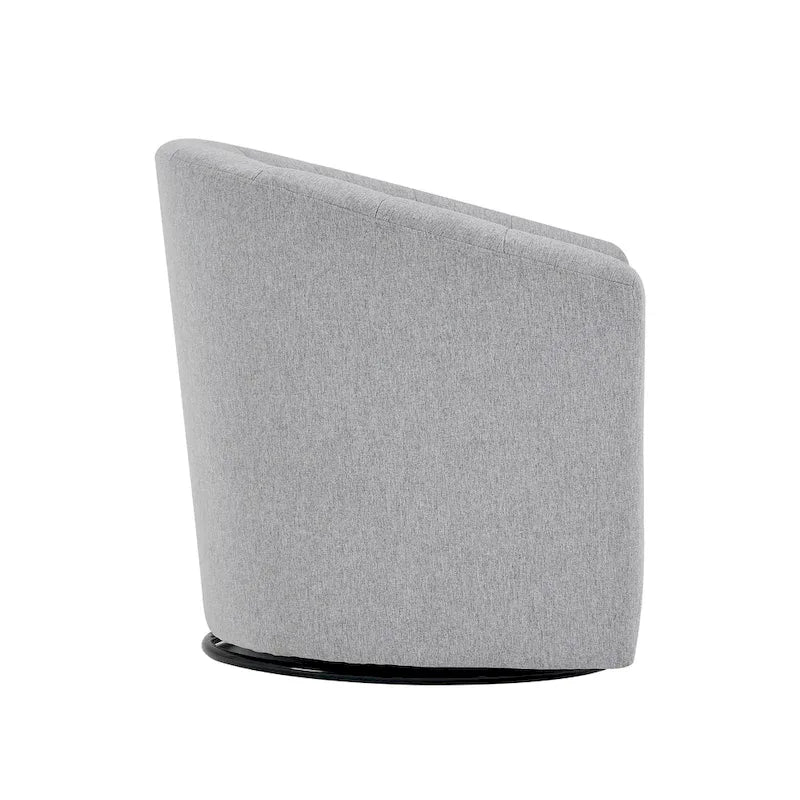 Porthos Home Matilde Fauteuil d'appoint pivotant en tissu avec coussin de siège amovible