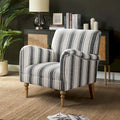 Fauteuil rayé classique et contemporain Seip avec pieds fuseaux par HULALA HOME